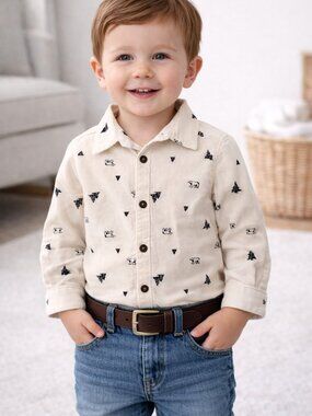 NWT Carter’s 2T Winter Corduroy Button Down Shirt Baby Toddler Boy